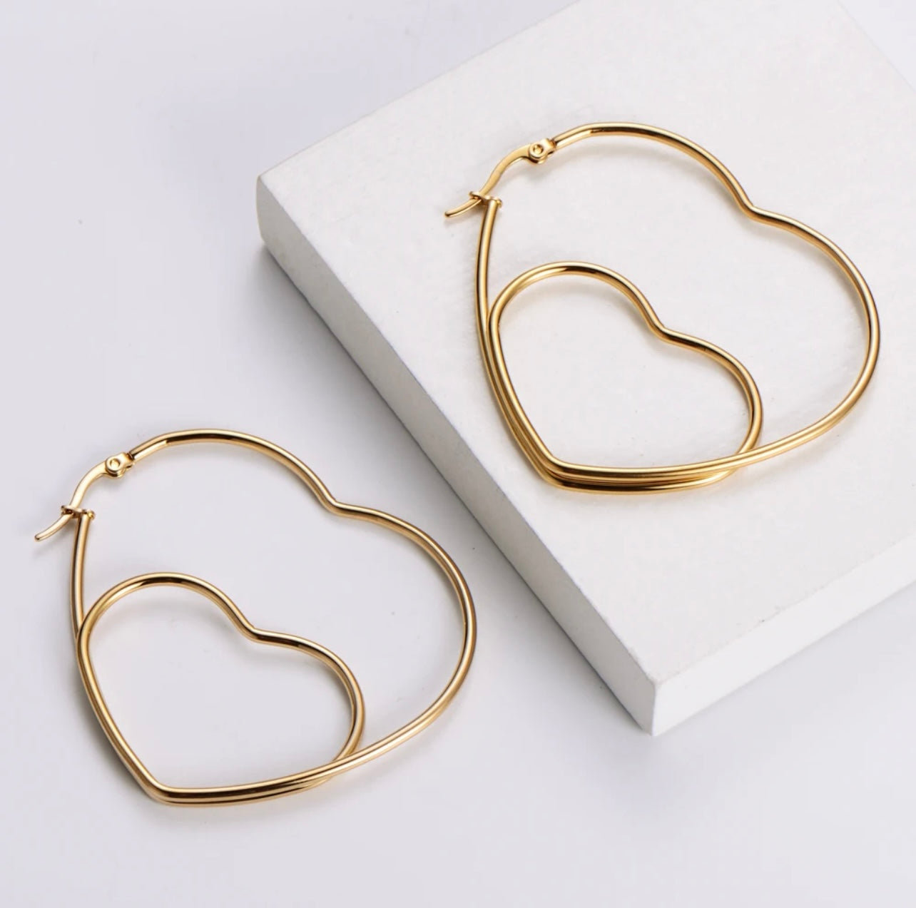 Hale Heart Shape Geometric Hoops