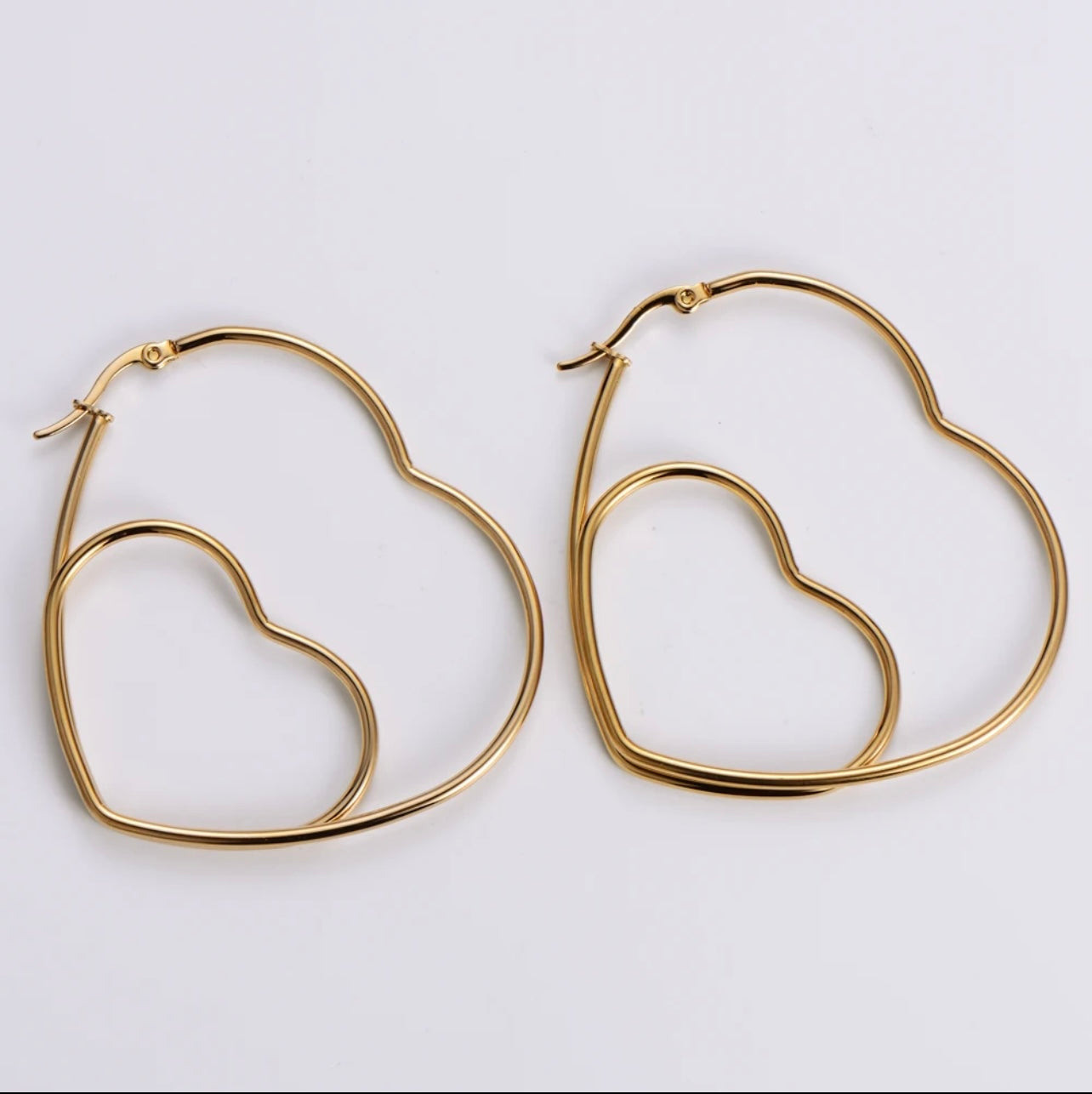 Hale Heart Shape Geometric Hoops